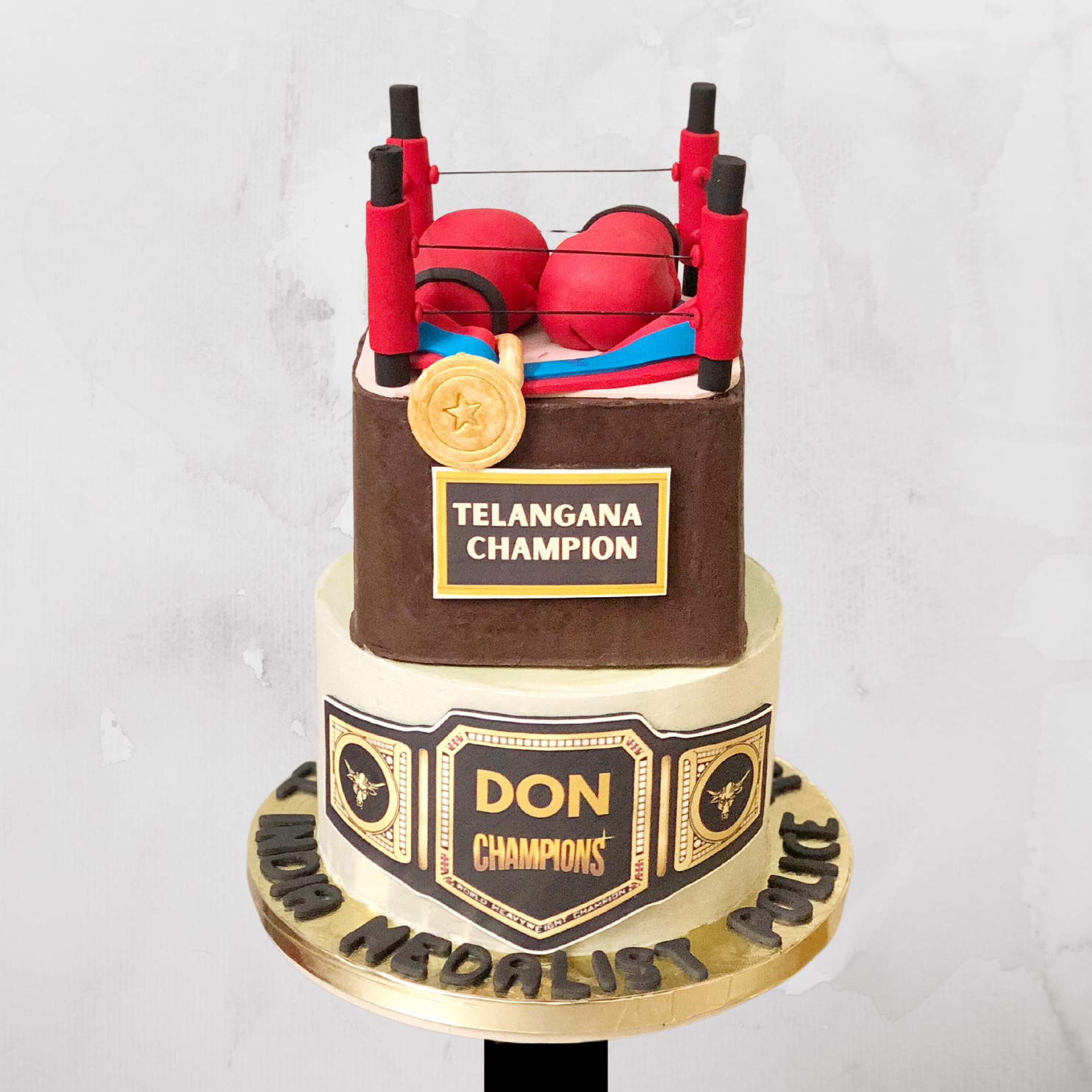 Boxing Ring Champion Theme Cake